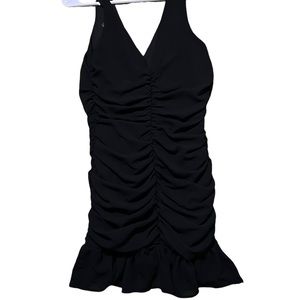 Black Ruched Dress
